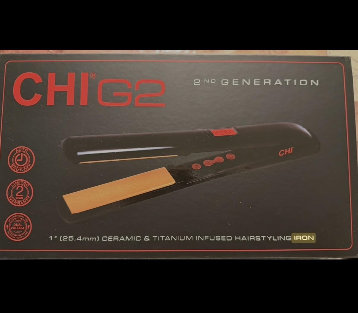 CHI G2 Flat Iron, Hair Straightener for A Smooth Finish, Ceramic Heater for 40 Second Heat Up, Durable Design, 1.25