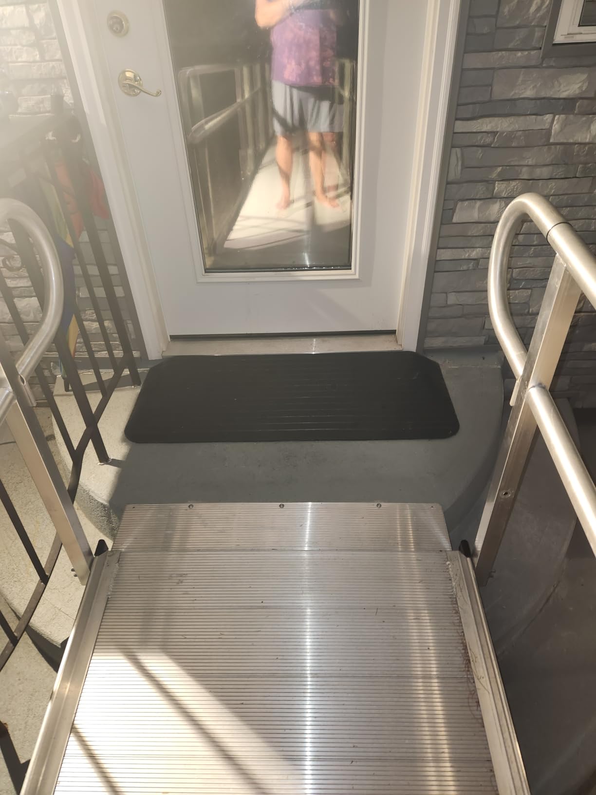 Doorway Threshold Ramp, Wheelchair Scooter, Rubber, 1.5