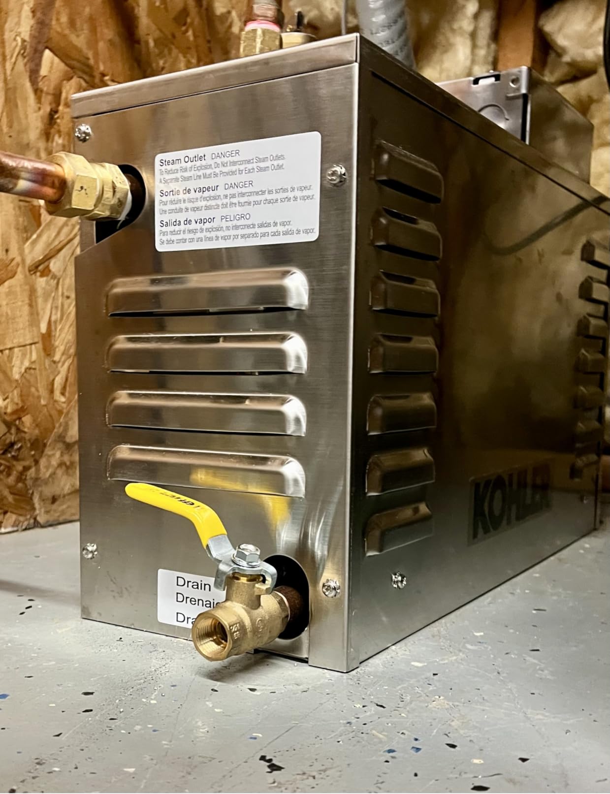 Kohler K-5529-NA Invigoration Steam Generator, 9 kW, Aluminum customer photo 1