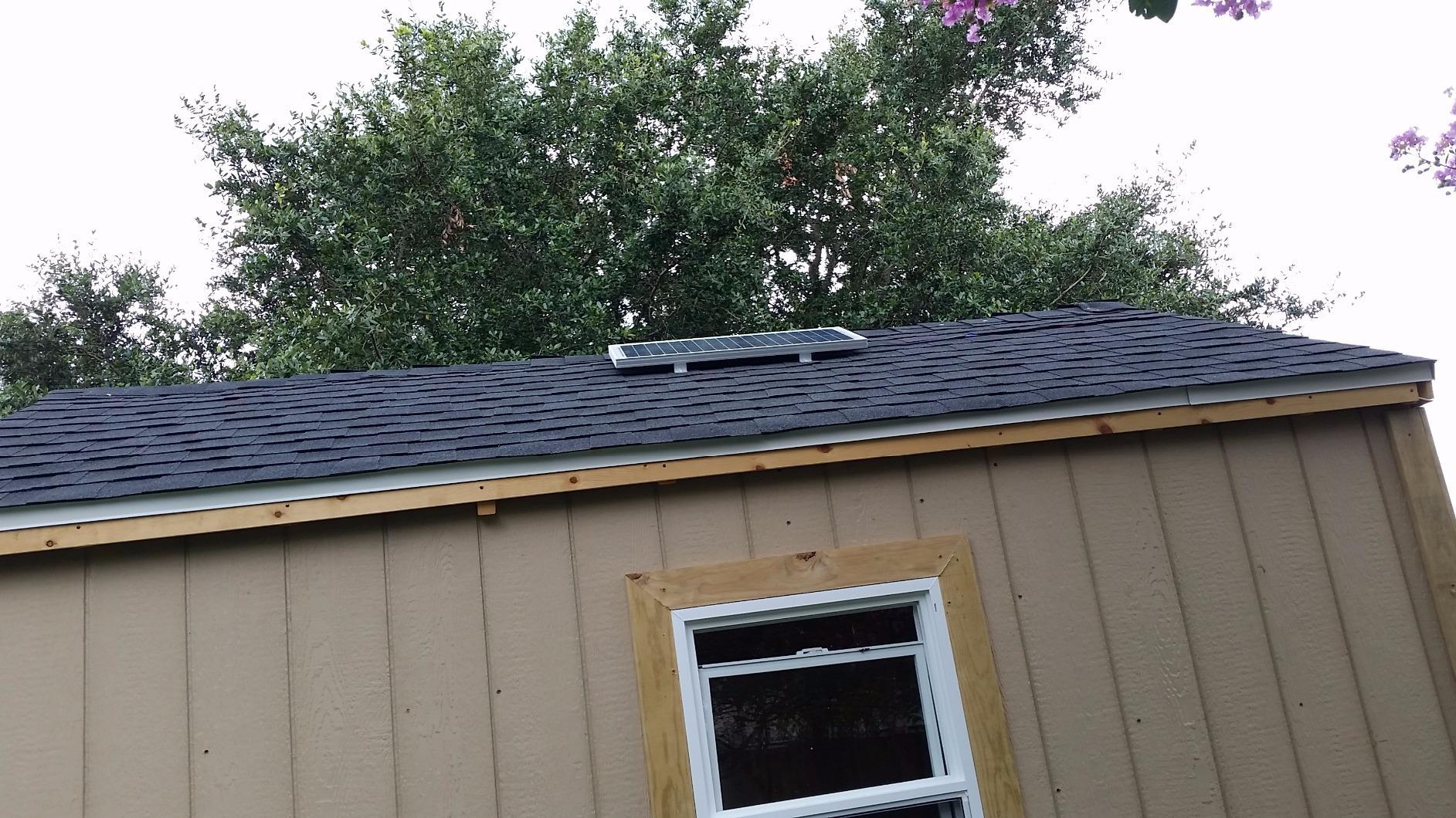 Amtrak Solar 12-Inch 50W Solar Attic Fan with Thermostat, Made in USA - Quiet Gable Vent Fan for Attic, Garage, Shed, Greenhouse - Plug and Play Cooling, Reduces Heat and Moisture customer photo 1