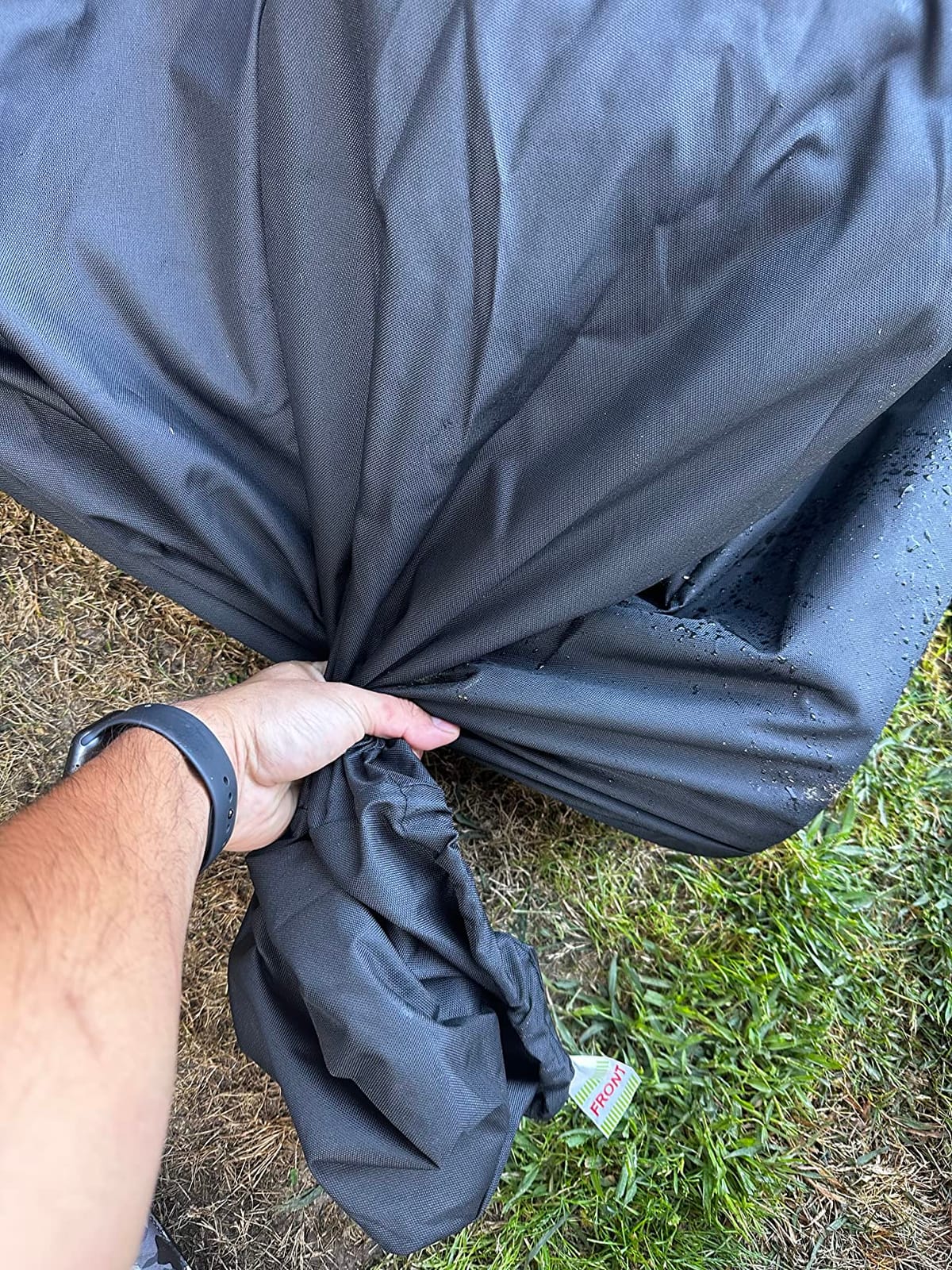 Tough Cover Lawn Mower Cover - 94 x 19.5 x 13.5 in, Black, 600D Oxford - Waterproof Heavy-Duty Push Mower Cover - Universal Fit for Zero Turn & Riding Tractors - Tear-Resistant Outdoor Shield customer photo 2