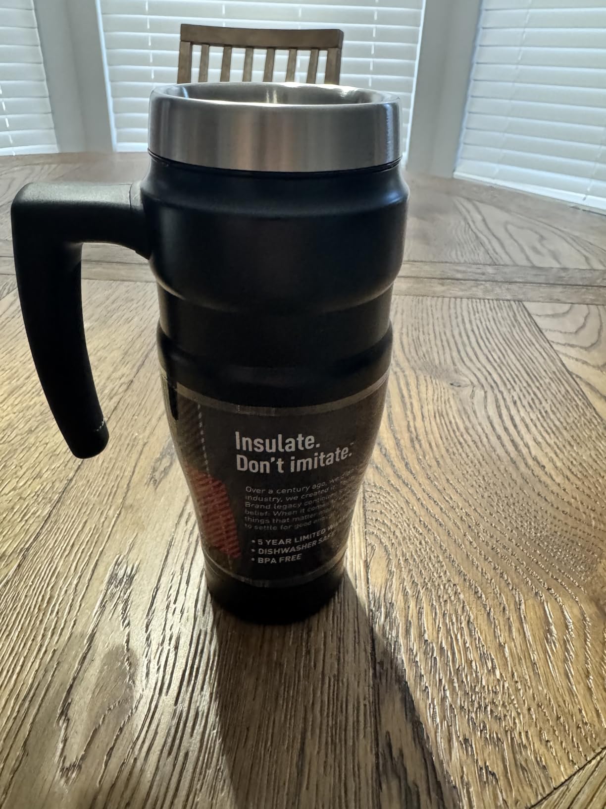 THERMOS Stainless King Travel Mug with Handle, 16oz, Matte Steel | Vacuum-Insulated Travel Mug for Hot & Cold Drinks customer photo 1