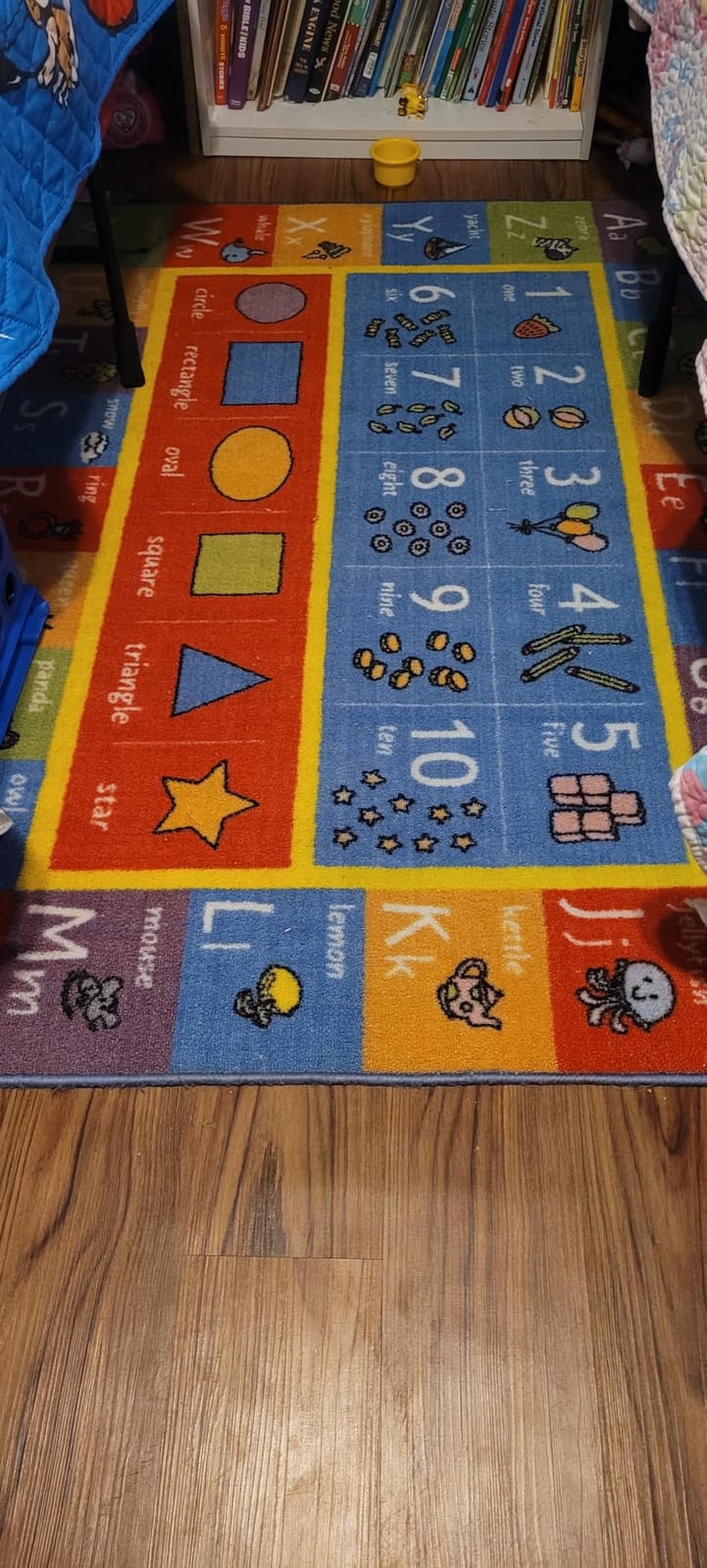 KC Cubs Educational Rug: ABC Alphabet, Numbers & Shapes - 3x5' Playmat - Interactive Play, Activity Area Carpet, Bedroom/Classroom, Baby-Toddler-Kids customer photo 1