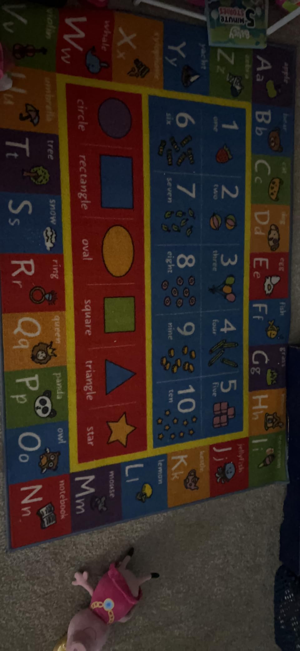 KC Cubs Educational Rug: ABC Alphabet, Numbers & Shapes - 3x5' Playmat - Interactive Play, Activity Area Carpet, Bedroom/Classroom, Baby-Toddler-Kids customer photo 2