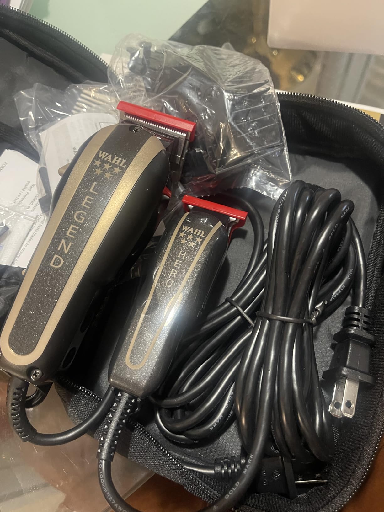 Wahl Professional 5-Star Barber Combo, Corded Legend Clipper & Hero T-Blade Trimmer Set, Black/Gold Finish customer photo 2