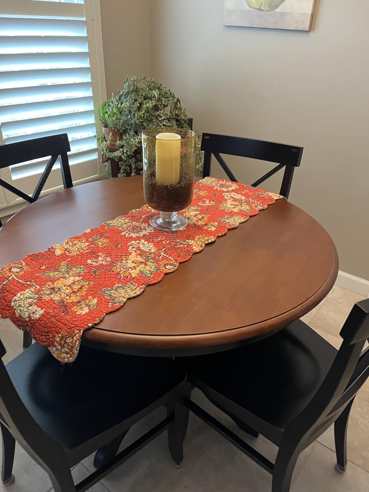 East West Furniture KET-ESP-TP Kenley Dining Room Table - an Oval Solid Wood Table Top with Butterfly Leaf & Pedestal Base, 42x60 Inch, Espresso customer photo 2