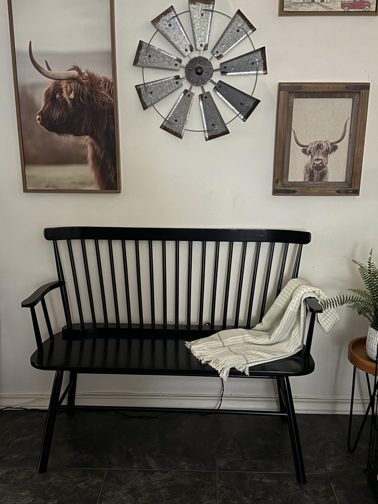 SAFAVIEH Furniture - Addison Loveseat - Black - Solid Wood - Coastal Slatted Design - Ideal for Living Room, Sunroom, Bedroom, 18
