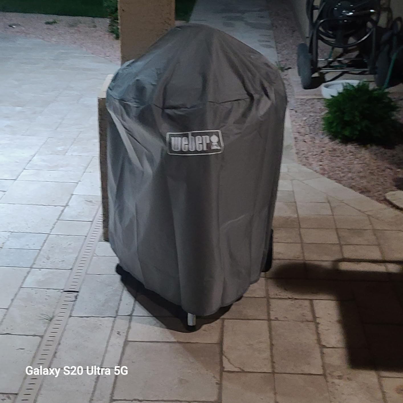 Weber 22-Inch Charcoal Kettle Grill Cover, Weber Charcoal Grill Accessory | Premium Heavy-Duty Polyester, UV & Water Resistant, Breathable Fabric with Secure Straps, Easy-On Design, Grill Protection customer photo 1