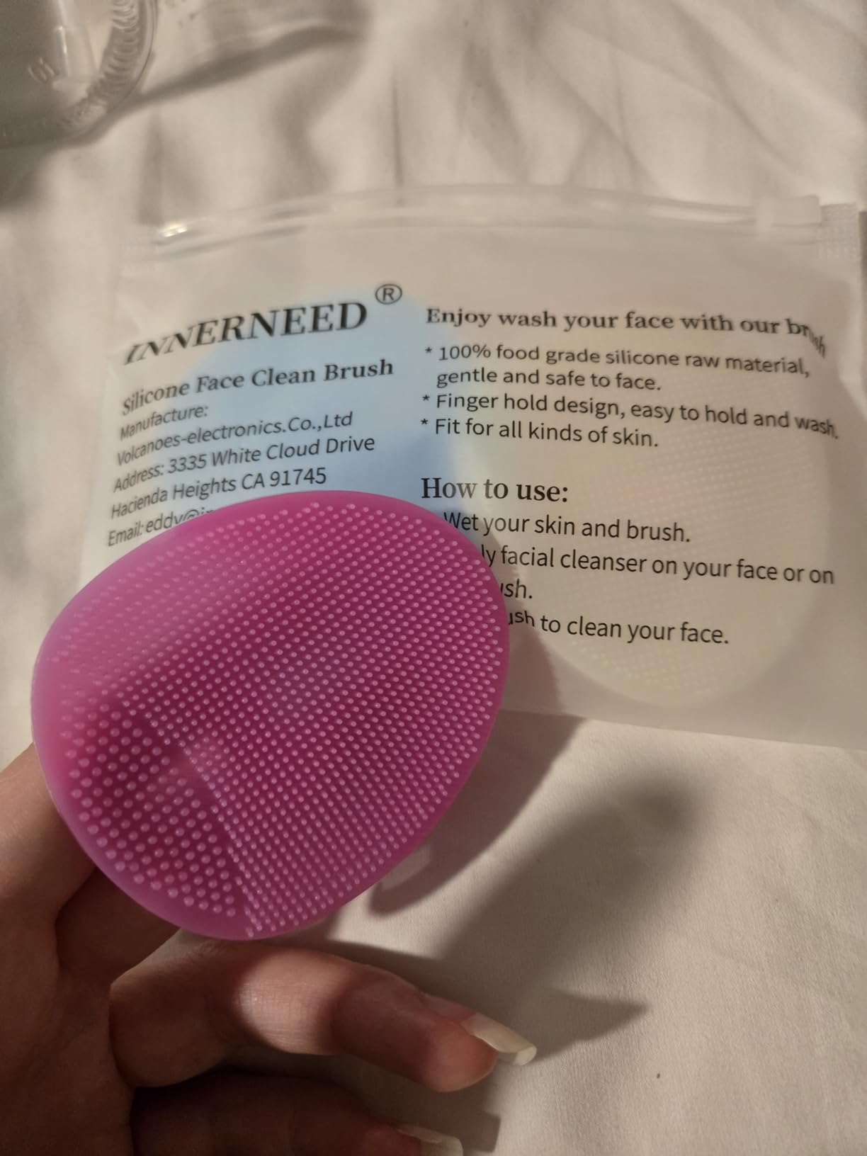 Super Soft Silicone Face Cleanser and Massager Brush Manual Facial Brush | INNERNEED Short Bristles Exfoliating Cleansing Handheld Mat Scrubber for Sensitive, Delicate, Dry Skin (Pack of 4) customer photo 1