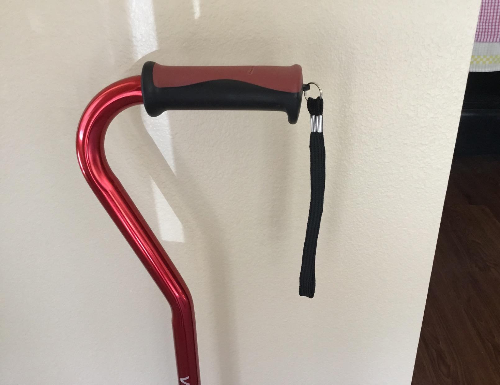 Vive Quad Cane - Walking Stick for Men and Women - Lightweight Adjustable | Staff - Comfortable Right and Left Hand Grip for Stability Support - Four Prong Sturdy Aluminum Travel Aid - 4 Tip Black customer photo 2