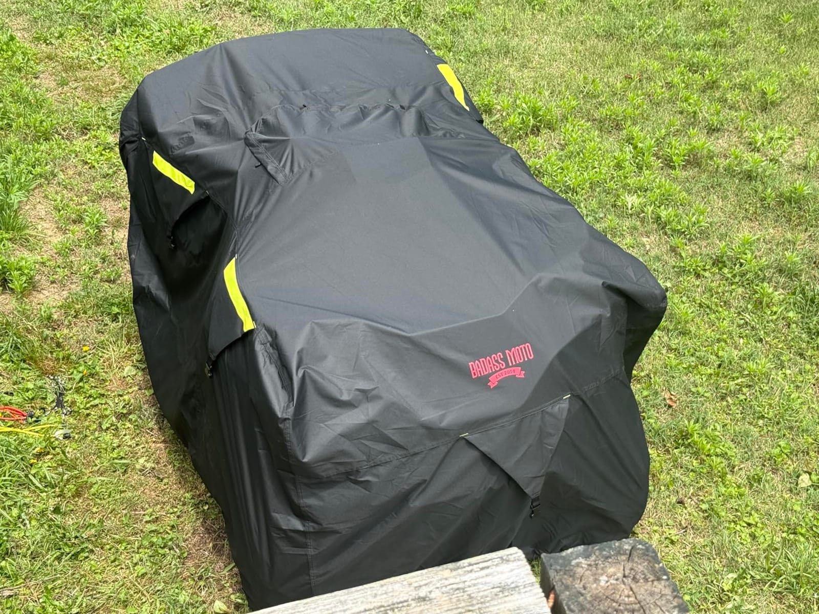 Badass Moto ATV Covers Waterproof Outdoor Heavy Duty, Rip-Resistant, Night-Reflective Quad Cover, 4 Wheeler Cover, Easy-Access Zipper & Vents Four Wheeler Accessories - ATV Gifts, Large 96 Long | Zippered console access panel, rip resistant, night reflective, cover fits ATVs like Polaris Sportsman Touring & KingQuad 750 customer photo 1