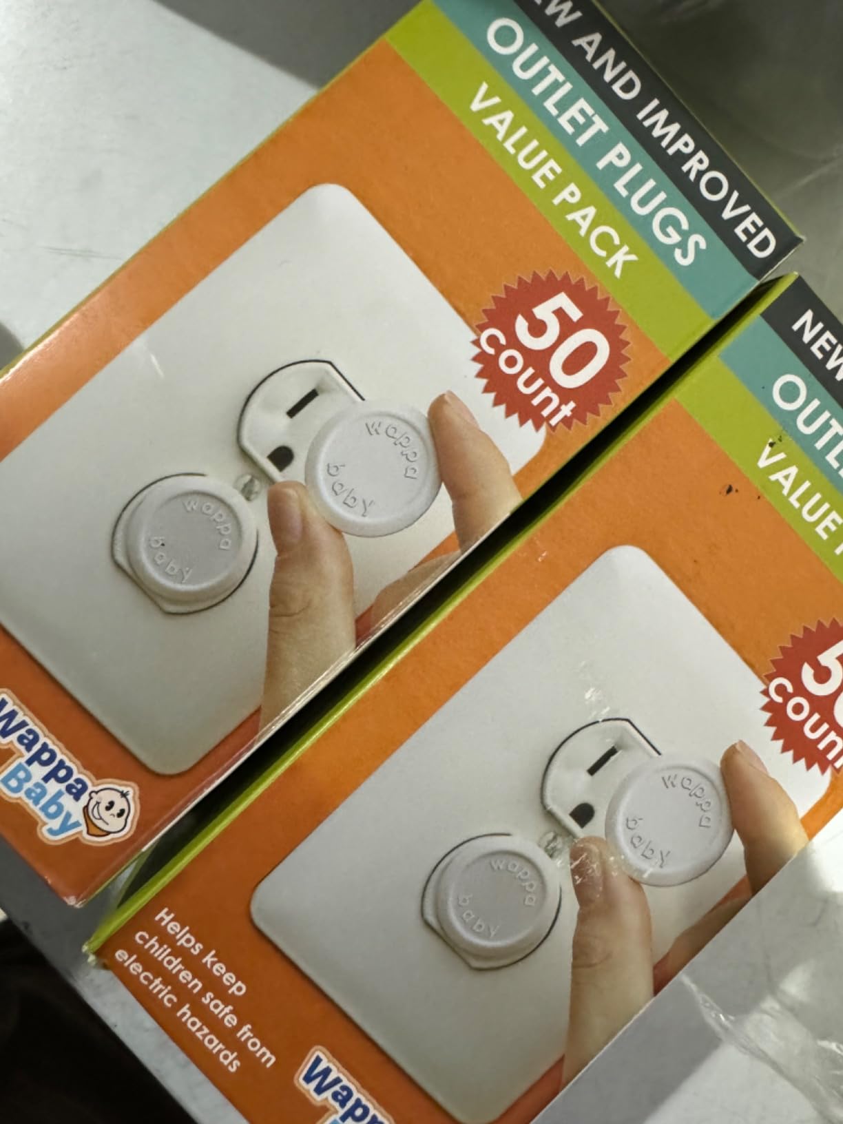 Outlet Covers Baby Proofing (50 Pack) Safe & Secure Electric Plug Protectors | Sturdy Childproof Socket Covers for Home & Office | Easy Installation | Protect Toddlers & Babies | White customer photo 2