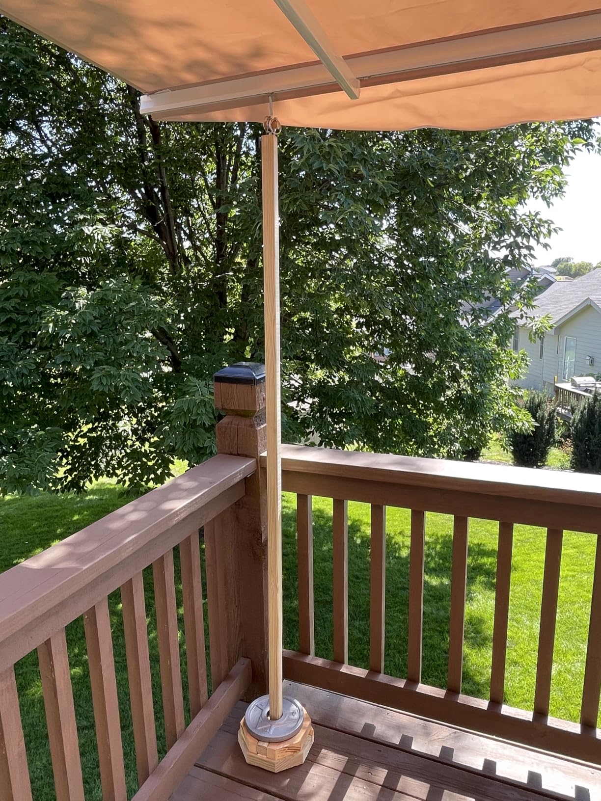Outsunny 13' x 8' Patio Retractable Awning with Crank Handle Green customer photo 2