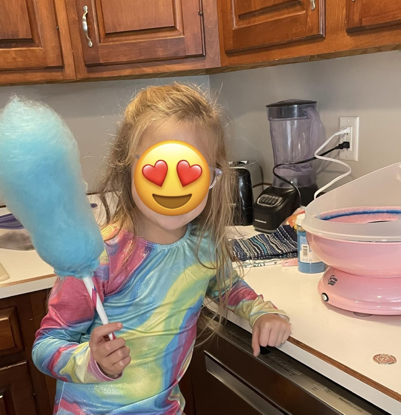 Cotton Candy Express CC1000-S Cotton Candy Machine, with 5-11oz. Jars of Cherry, Grape, Blue Raspberry, Orange, Pink Vanilla Floss Sugar & 50 Paper Cones Easy to Use and Clean customer photo 2