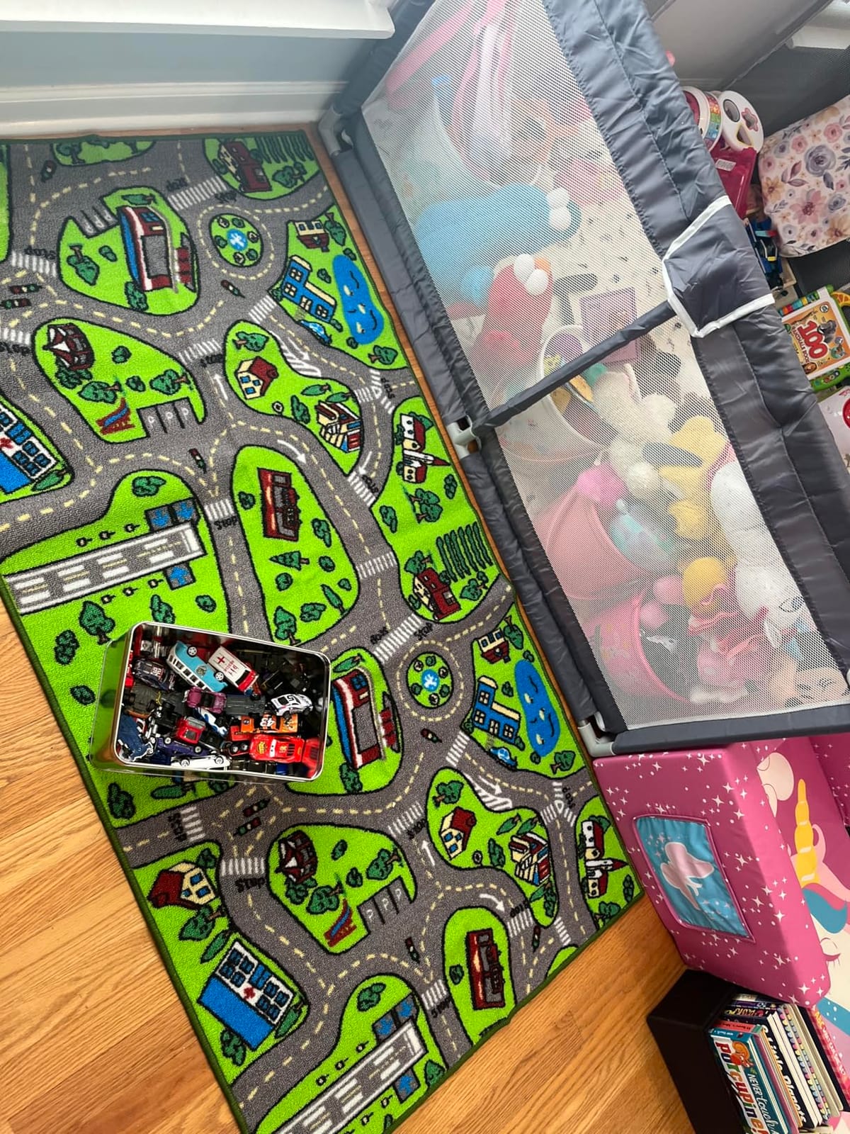 Kids Carpet Playmat Rug City Life Great for Playing with Cars and Toys - Kids Baby Children Educational Road Traffic Play Mat for Bedroom Play Room Game Safe Area customer photo 2