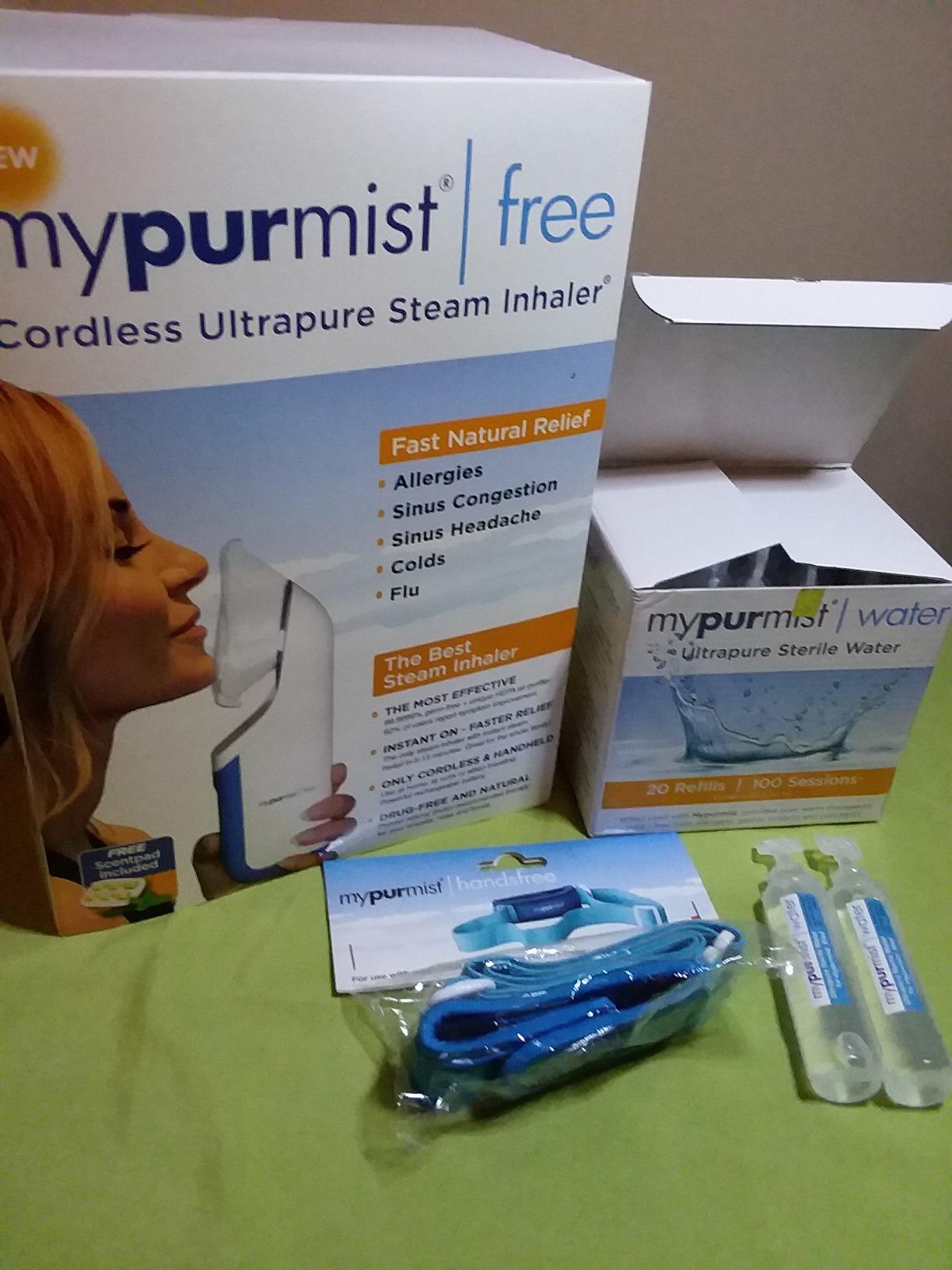 Mypurmist Free Premium Kit - Cordless Steam Inhaler with Water Refills, ScentPad, and Handsfree Strap - Personal Steamer Vaporizer Humidifier for Sinus Relief, Nasal Congestion, Cold customer photo 2