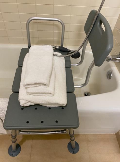YOO.MEE ADA Handheld Shower, Fits Elderly and People Disabled in Action | Big-button Turning, Silicone Grip, Pause Setting, for Parkinson, Arthritis, 79 Inch Stainless Steel Hose Included, Chrome customer photo 1