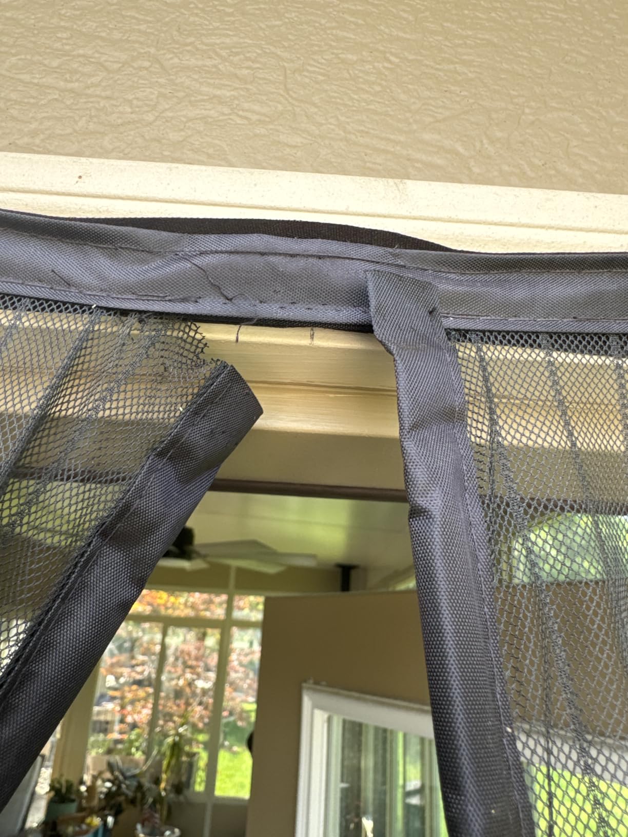 AUGO Magnetic Screen Door - Self Sealing, Heavy Duty, Hands Free Mesh Partition Keeps Bugs Out - Pet and Kid Friendly - Patent Pending Keep Open Feature - 38 Inch x 83 Inch customer photo 2