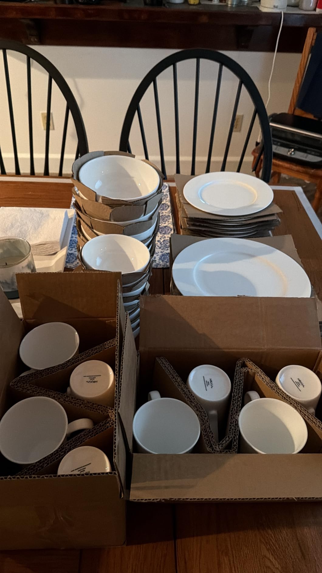 Mikasa Delray 40-Piece Bone China Dinnerware Set, White Round Dishes for 8 customer photo 2