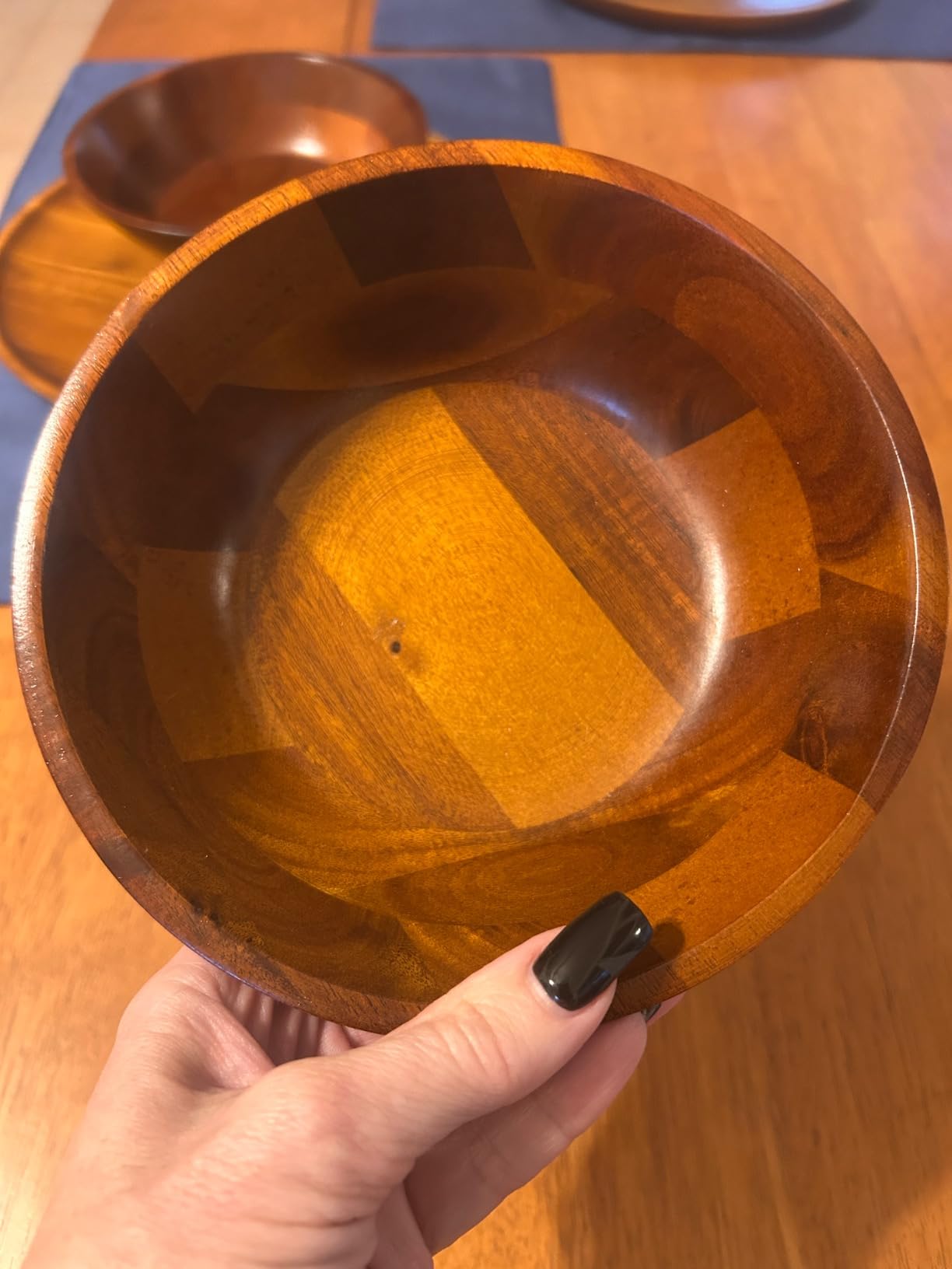 AIDEA Acacia Wooden Serving Bowls, 7 Inch Set of 4 for Salad, Soup, Noodle and More customer photo 1