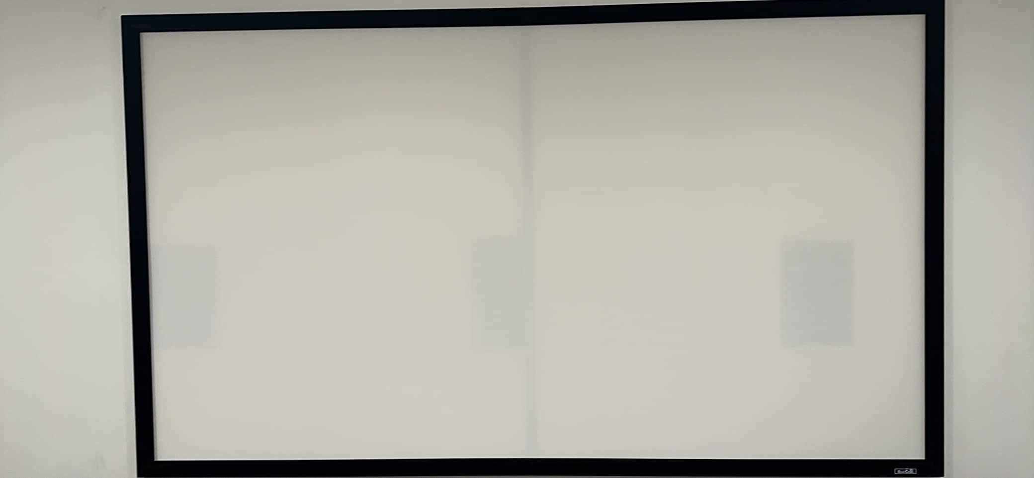 QualGear 150-Inch Fixed Frame Projector Screen 16: 9 4K HD High Definition 1.0 gain Acoustic White (QG-PS-FF6-169-150-A) customer photo 1