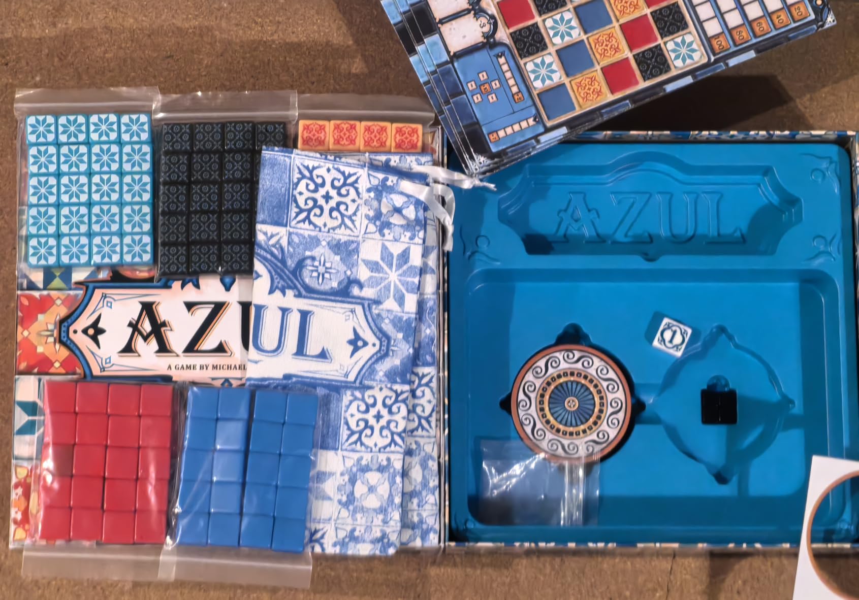 Asmodee Azul Board Game - Mosaic Pattern Placement & Beautiful Art Adult Board Games, Award-Winning Strategy for Adults & Families, Family Fun for Adults, 2-4 Players Ages 8+, 30-45 Minute Playtime | For mosaic fans, draft tiles to build a wall, Award-winning balance of beauty and strategy, Shifting tiles keep games unique customer photo 1