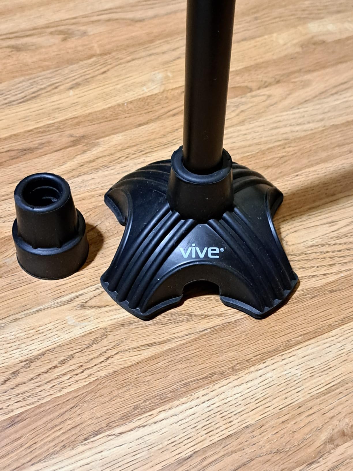 Vive Cane Tip - Self Standing Quad Base Replacement for Most Walking Canes | 4 Prong Rubber Cane Foot Pad customer photo 1