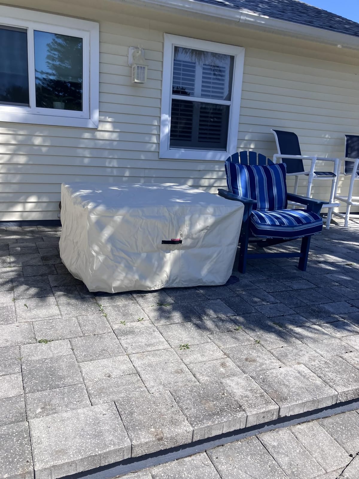 Porch Shield Fire Pit Cover - Waterproof 600D Heavy Duty Fade Resistant Round Patio Fire Bowl Cover Black - 36 inch customer photo 1