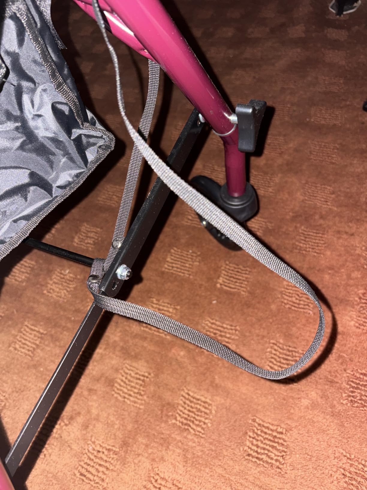 Medline Steel Rollator Walker with Seat, Burgundy, 350 lb. Weight Capacity, 6