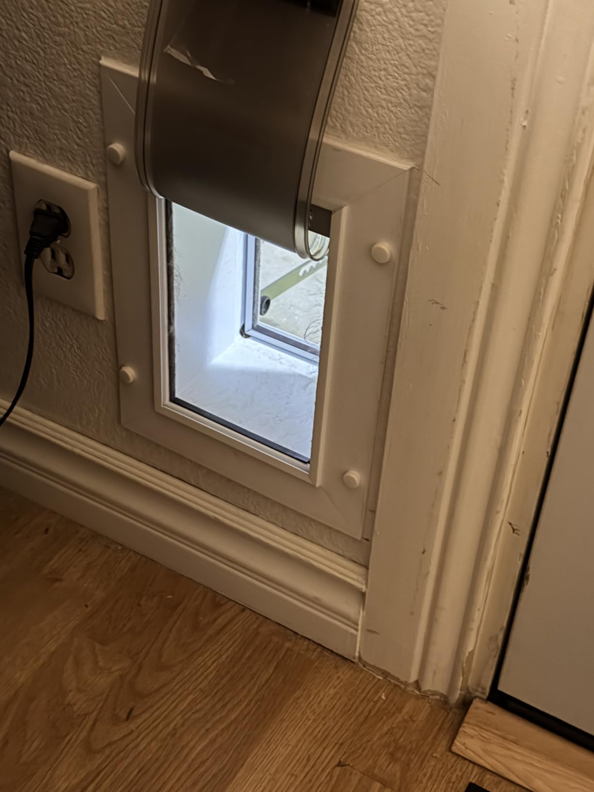 PetSafe Wall Entry Pet Door, Telescoping, Dogs up to 40 lb, Medium | Insulates Better Than Metal, Interior & Exterior Install, Weatherproof Double-Flap, DIY Telescoping Tunnel 4.75-7.25 in Walls customer photo 2