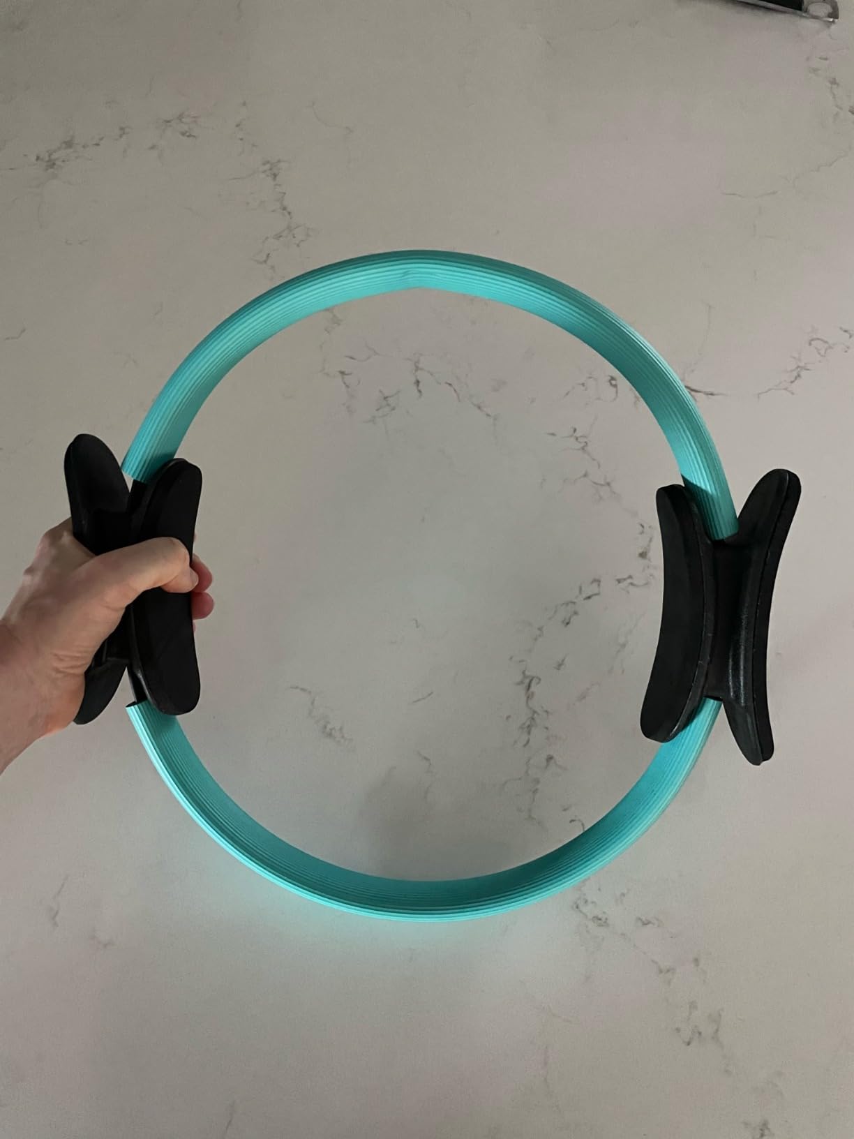 URBNFit Pilates Ring - 12 Inch Magic Circle w/Dual Grip, Foam Pads for Inner Thigh Workout, Toning, Fitness & Pelvic Floor Exercise - Yoga Rings w/Bonus Exercise Guide customer photo 1