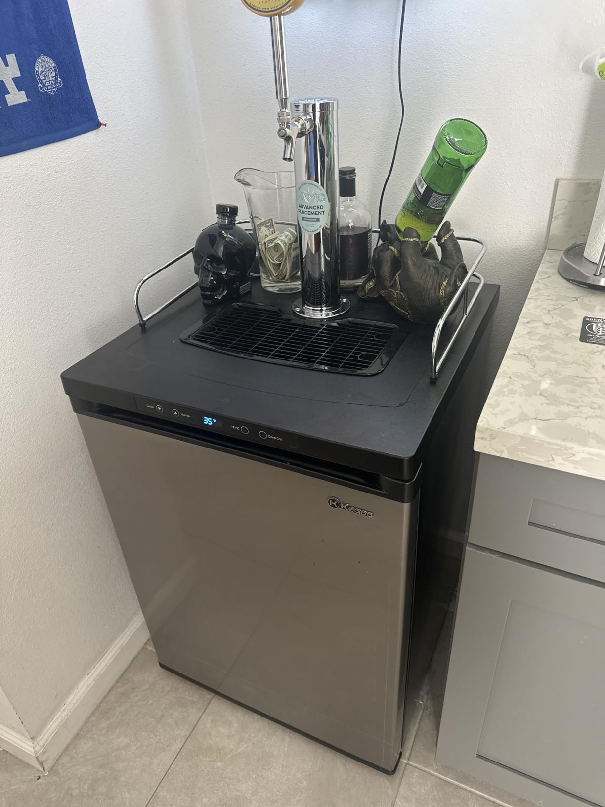 Kegco K309X-2 Keg Dispenser, 2 Faucet, Black Stainless Steel customer photo 1