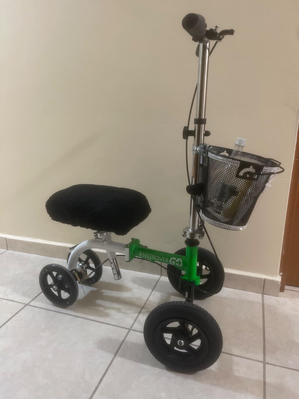 KneeRover GO Hybrid Knee Scooter for Adults, Green | Most Compact, All Terrain, Heavy Duty, For Foot Surgery & Broken Ankle Injuries, Knee Crutch Alternative customer photo 1