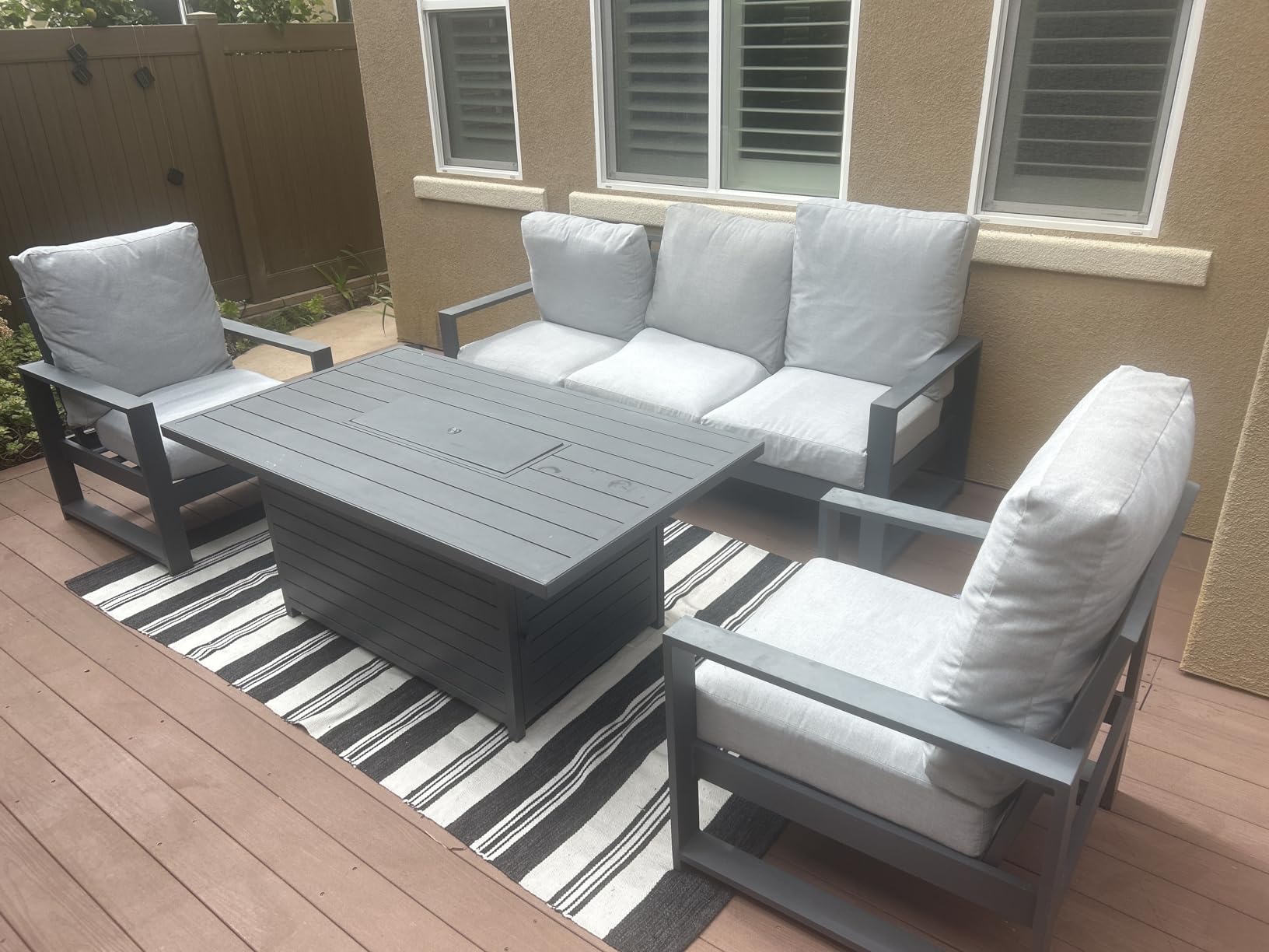 Vailge Outdoor Table Cover Rectangular, Patio Furniture Covers Waterproof | 600D Oxford Patio Table Cover with Windproof Design for Outdoor Tables, Heavy Duty Outdoor Furniture Covers Waterproof customer photo 1