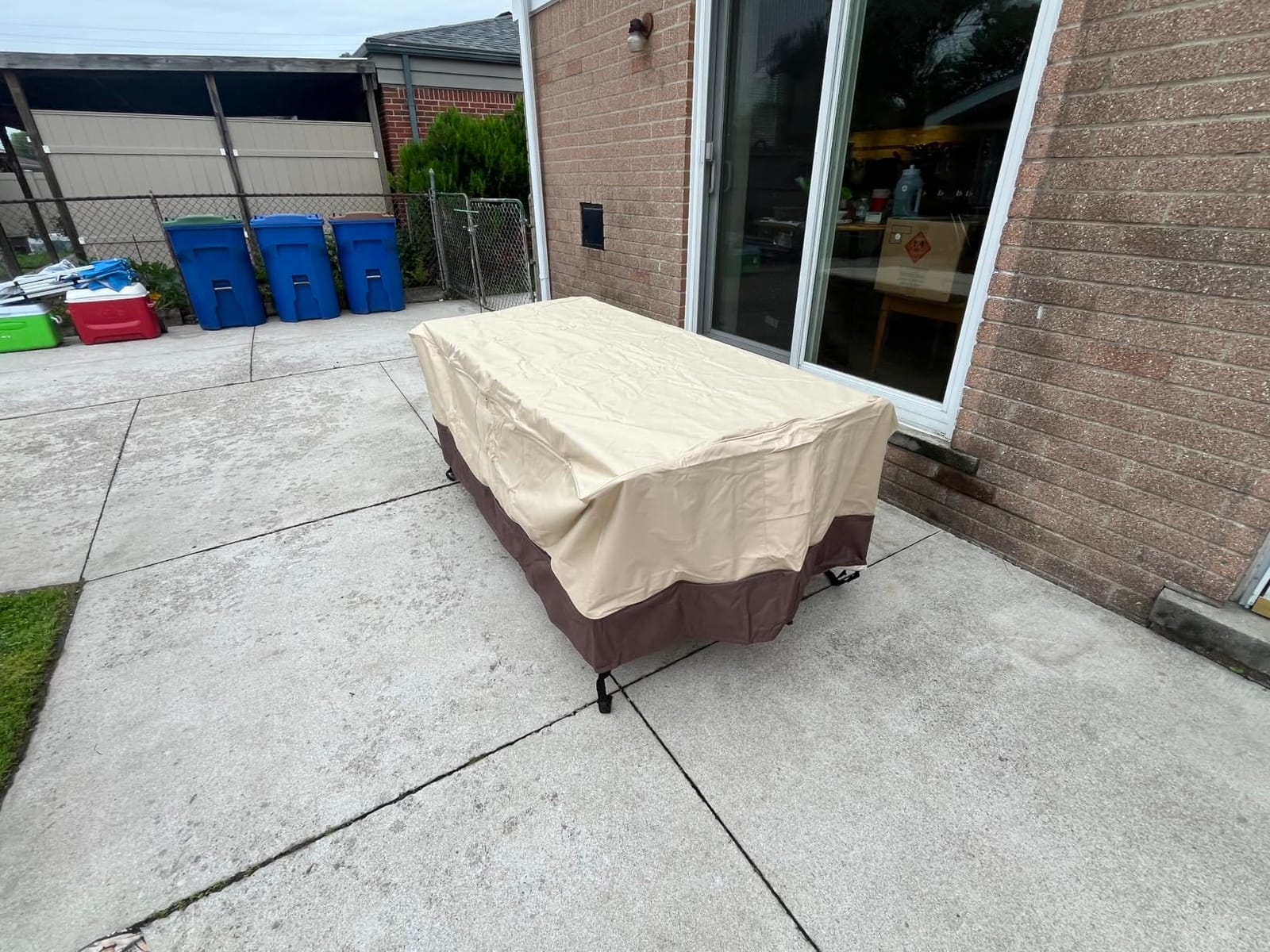 Vailge Outdoor Table Cover Rectangular, Patio Furniture Covers Waterproof | 600D Oxford Patio Table Cover with Windproof Design for Outdoor Tables, Heavy Duty Outdoor Furniture Covers Waterproof customer photo 2