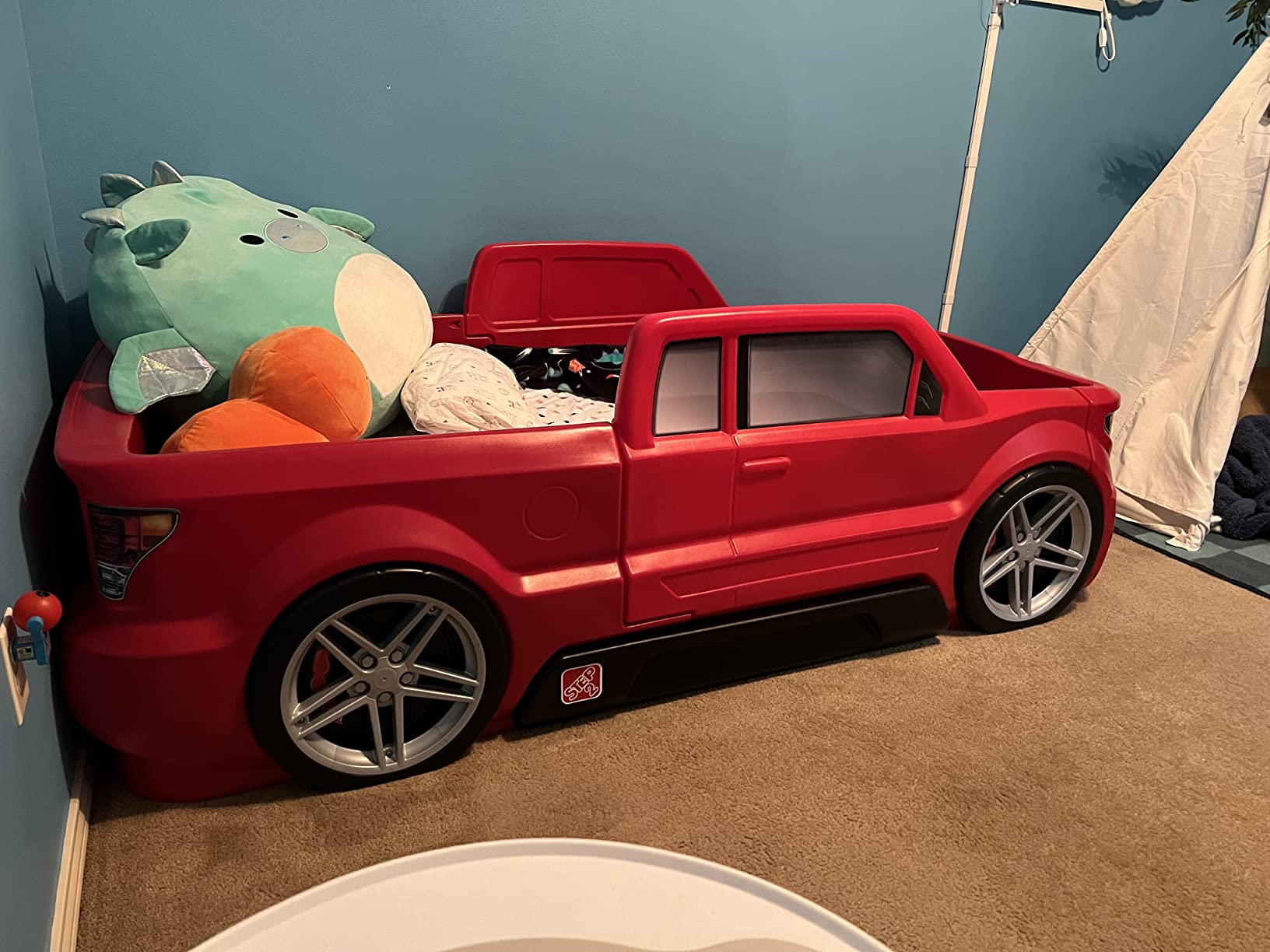 Step2 Turbocharged Twin Size Truck Car Bed, Working Headlights & Built-In Storage, For Toddlers 3+ Years Old customer photo 1