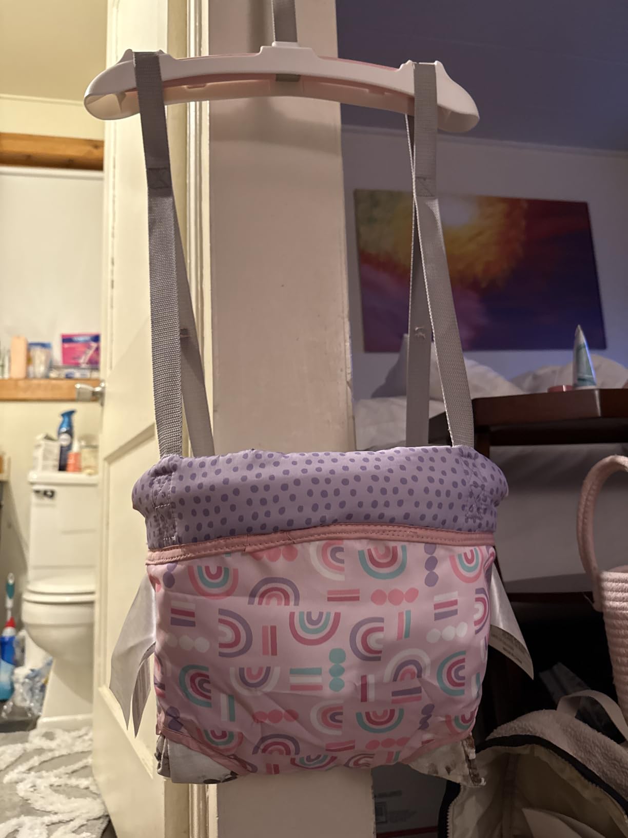 Bright Starts Playful Parade Door Jumper for Baby with Adjustable Strap, 6 Months and Up, Max Weight 26 lbs customer photo 2