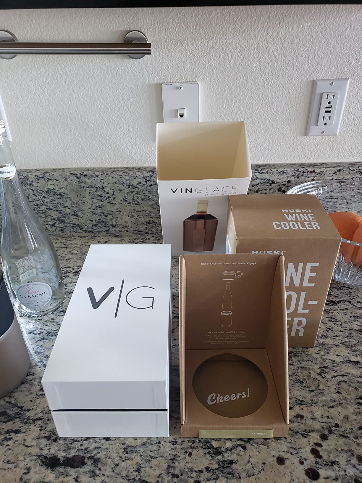 Vinglace Wine Bottle Chiller- Portable Champagne Insulator- Stainless Steel Wine Cooler Sleeve - Keeps Wine Cold (White) customer photo 1