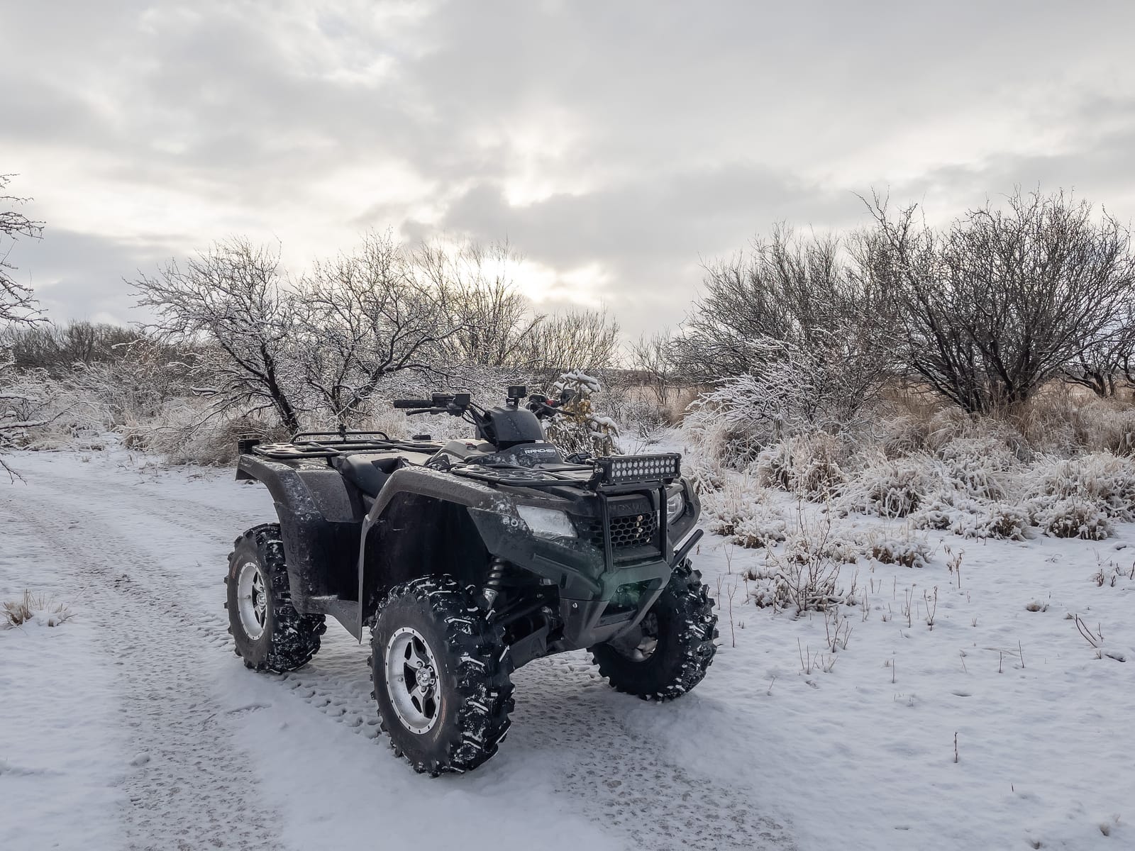 ATV Cover with Buckle Waterproof, 420D Heavy Duty Ripstop Protects 4 Wheeler from Snow Rain Sun, Outdoor Storage Quad Cover for Polaris Sportsman Yamaha Honda Kawasaki 102'' x 44'' x 48'' customer photo 2