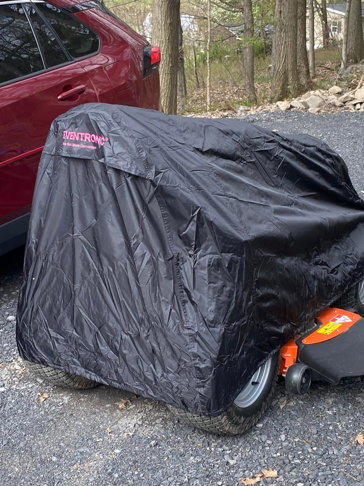 Riding Lawn Mower Cover, 54'' Lawn Tractor Cover 420D | Waterproof Heavy Duty, Elastic Hem, PU Coating Inside, Durabl Polyester Oxford, Outdoor Storage,Fit for John Deere,Cub Cadet customer photo 2