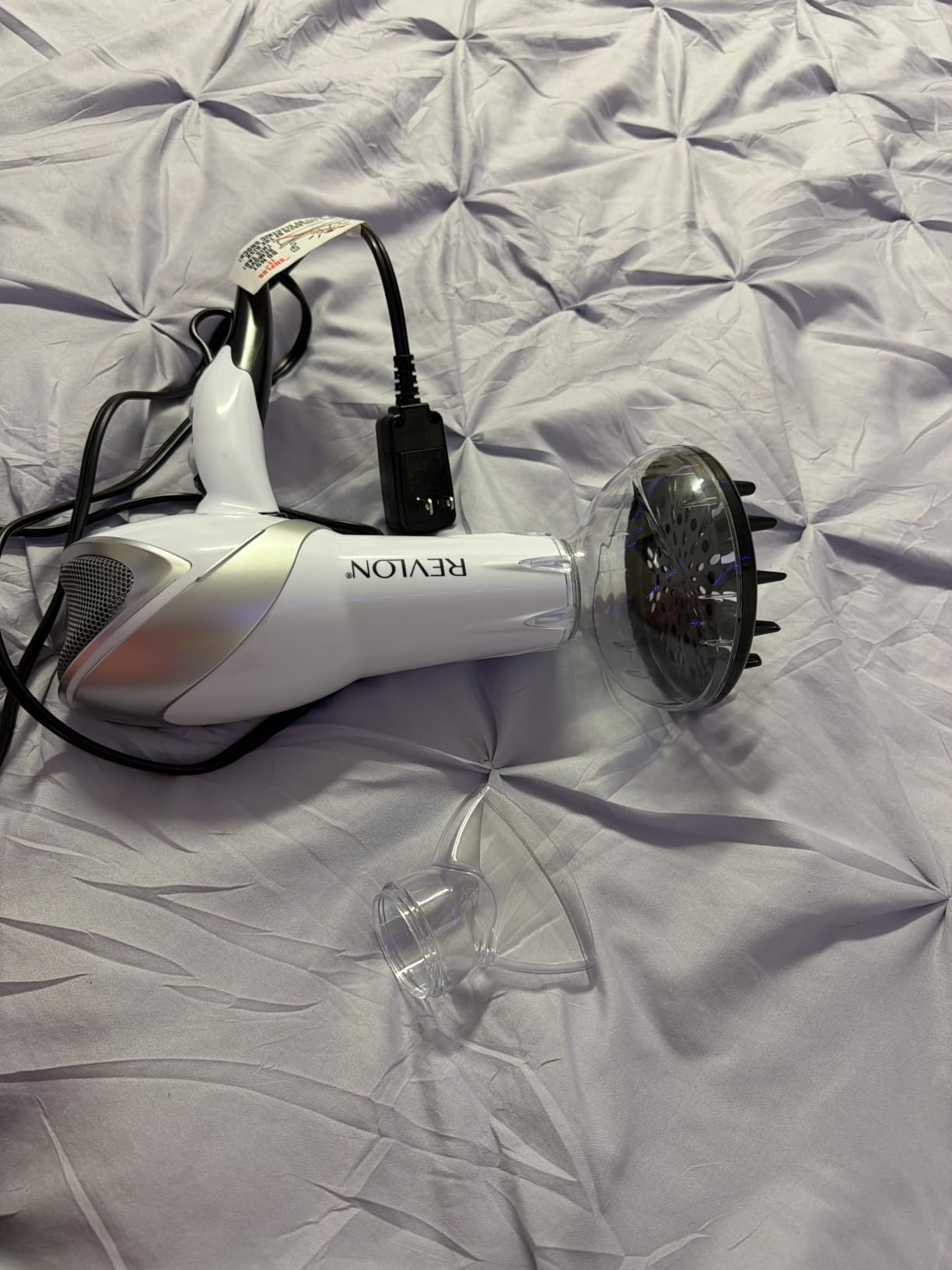 REVLON Infrared Ionic Hair Dryer with Diffuser & Concentrator, 2 Speed Settings, Blow Dryer with Tourmaline Technology for Frizz Control, 1875 Watt Power for Fast Drying, Suitable for All Hair Types customer photo 1