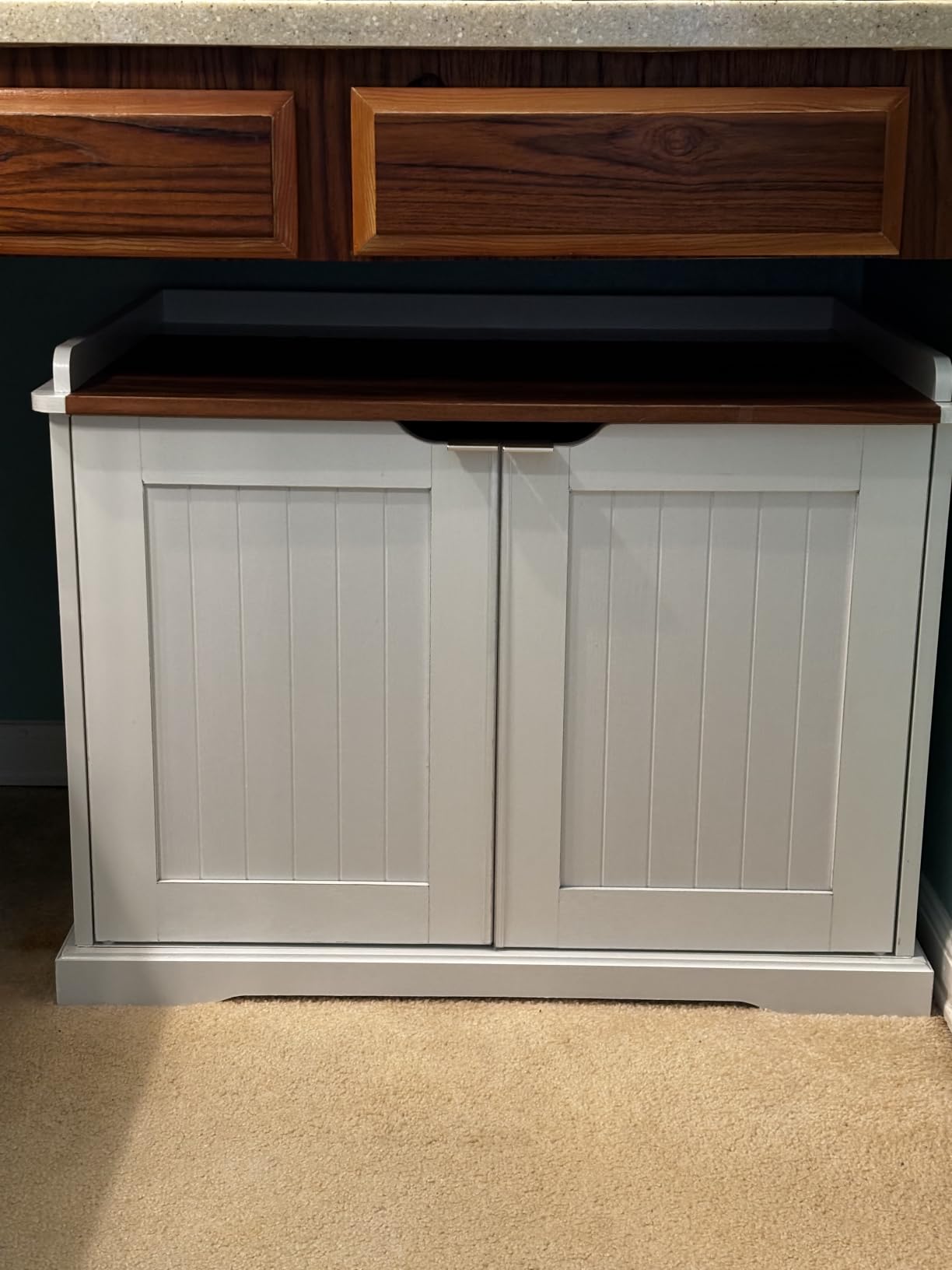 unipaws Cat Litter Box Enclosure Furniture, Hidden Litter Box Cover customer photo 2