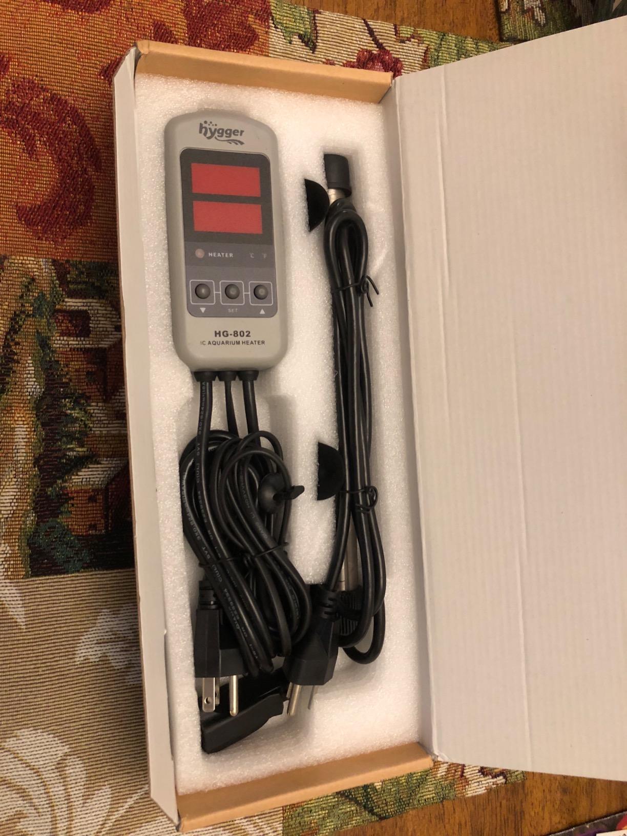 hygger 200W Titanium Aquarium Heater for Salt Water and Fresh Water, Digital Submersible Heater with External IC Thermostat Controller and Thermometer, for Fish Tank 20-45 Gallon customer photo 2