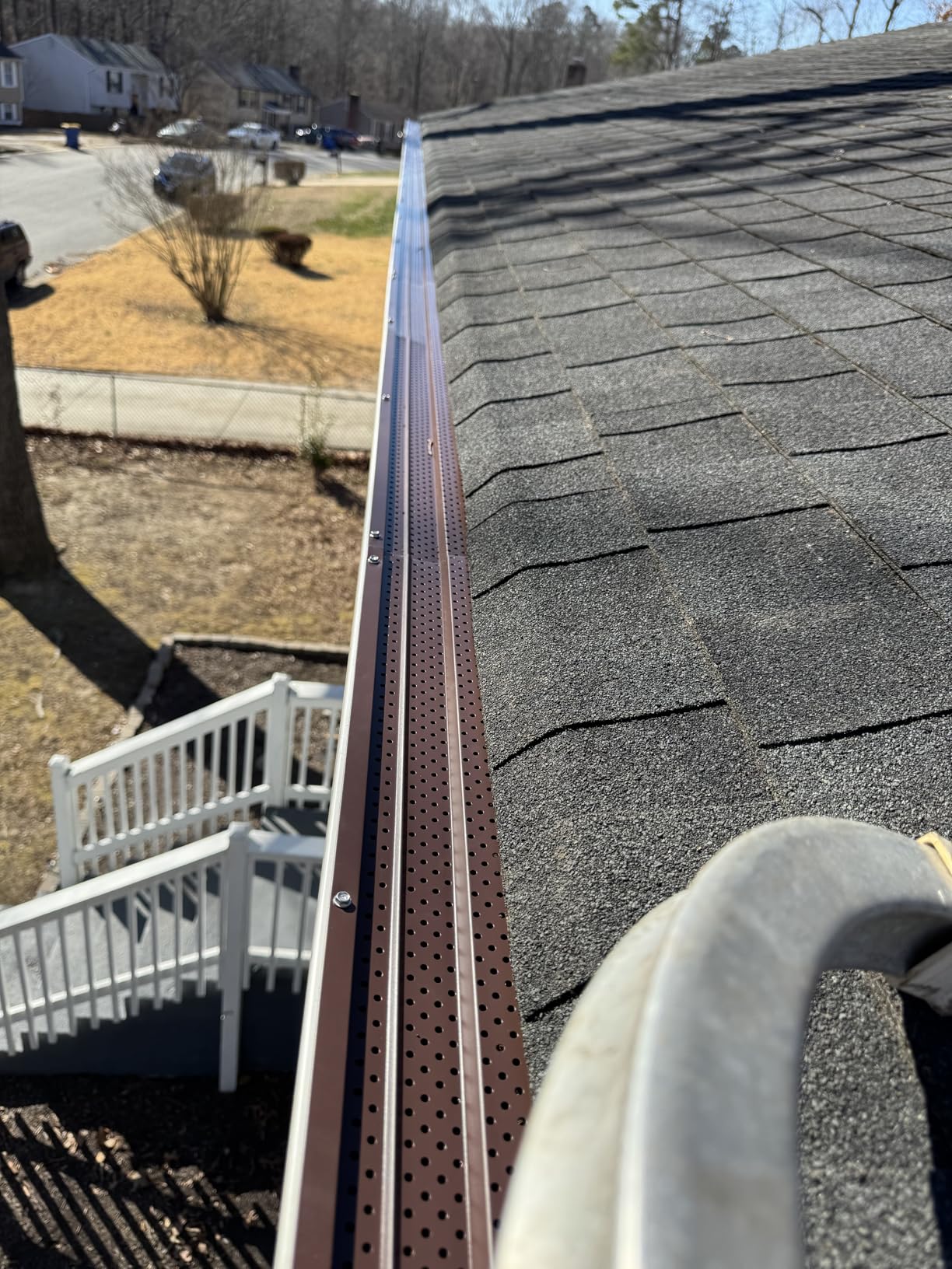FlowGuard USA Made Professional DIY 5 Inch High Clearance 50-Year Gutter Cover System - White - Aluminum Gutter Guards - 102 Feet - by FlexxPoint customer photo 1