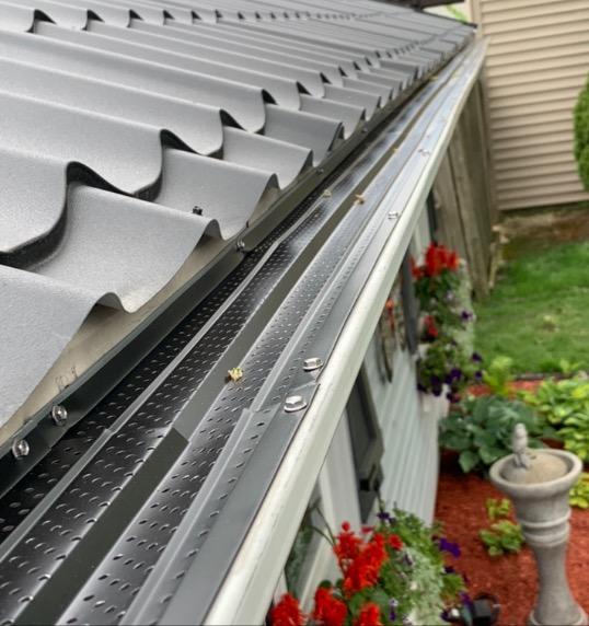FlowGuard USA Made Professional DIY 5 Inch High Clearance 50-Year Gutter Cover System - White - Aluminum Gutter Guards - 102 Feet - by FlexxPoint customer photo 2