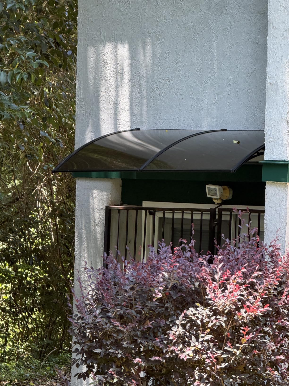 VIVOHOME Polycarbonate Window Door Awning Canopy Brown with Black Bracket 38 Inch x 115 Inch customer photo 1