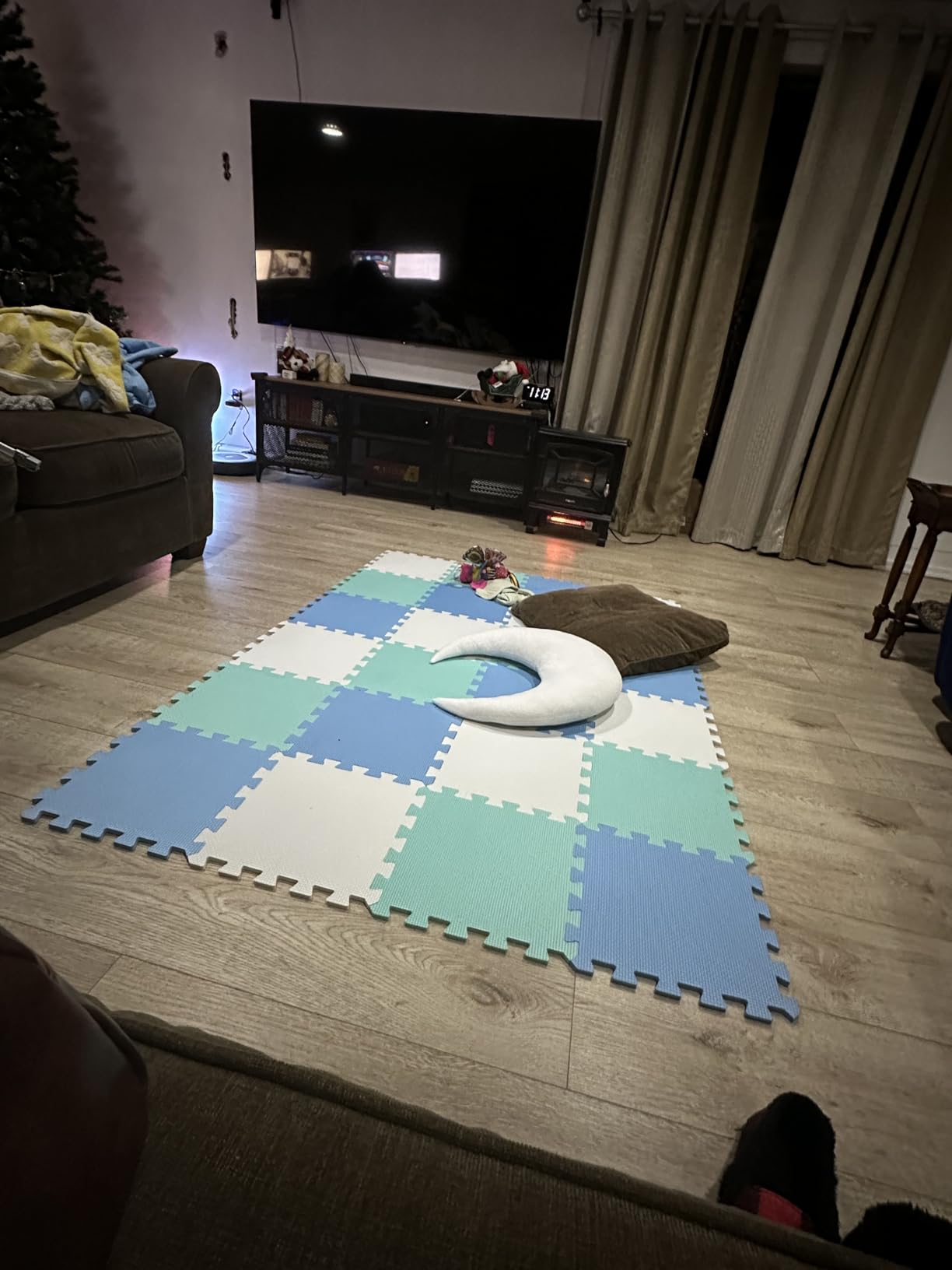MQIAOHAM 18 Pieces Puzzle Play Mats, Soft Baby Play Mat, Kids Interlocking Foam Floor Tiles, Toddlers Carpet Playmats customer photo 2