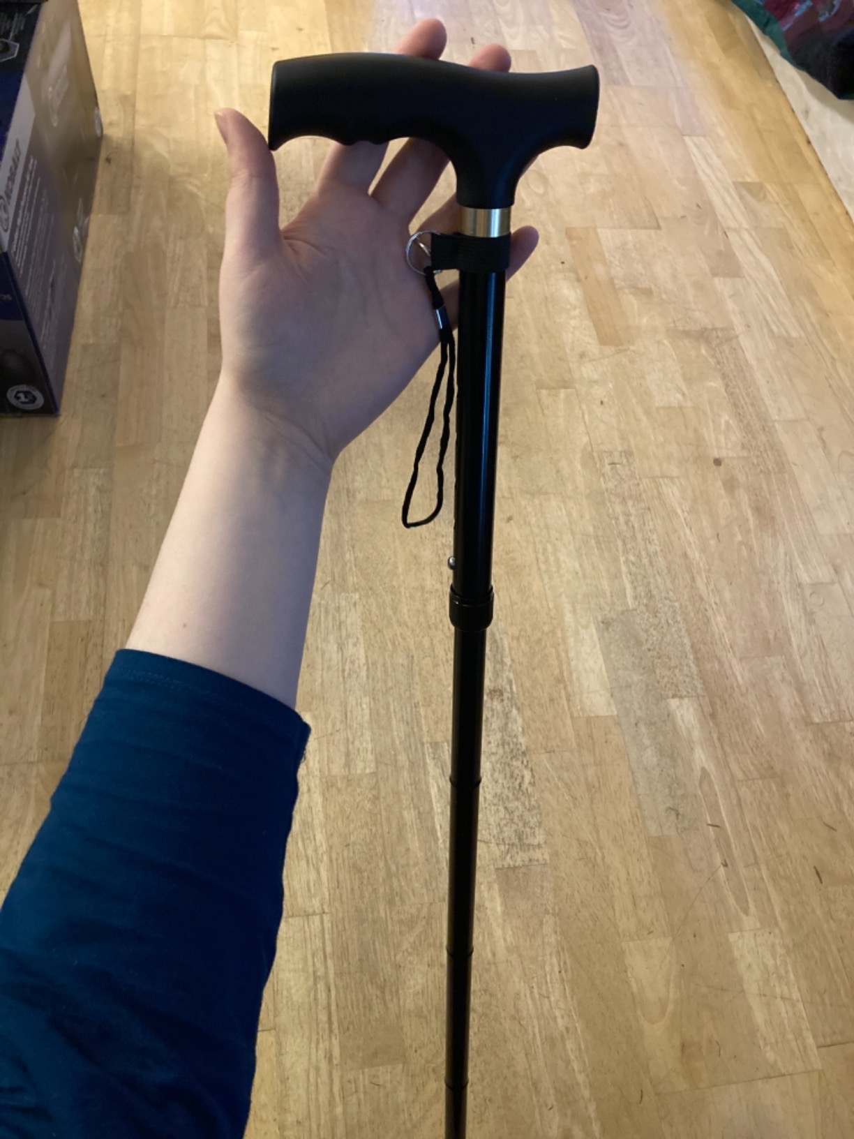 RMS Folding Cane, Adjustable, Lightweight Offset Walking Cane | Aluminum Collapsible Walking Stick with Ergonomic Derby Handle customer photo 2