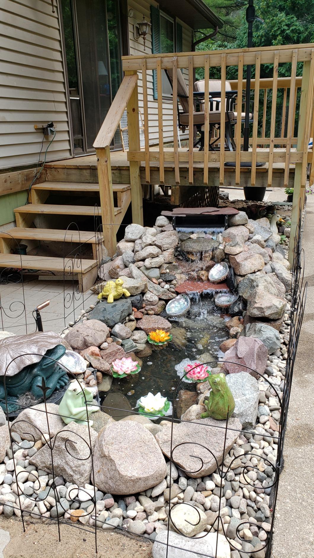 Simply Ponds 1200 GPH Water Garden Koi Pond Kit 10 x 10 Ft PVC Liner | Custom water feature, 10