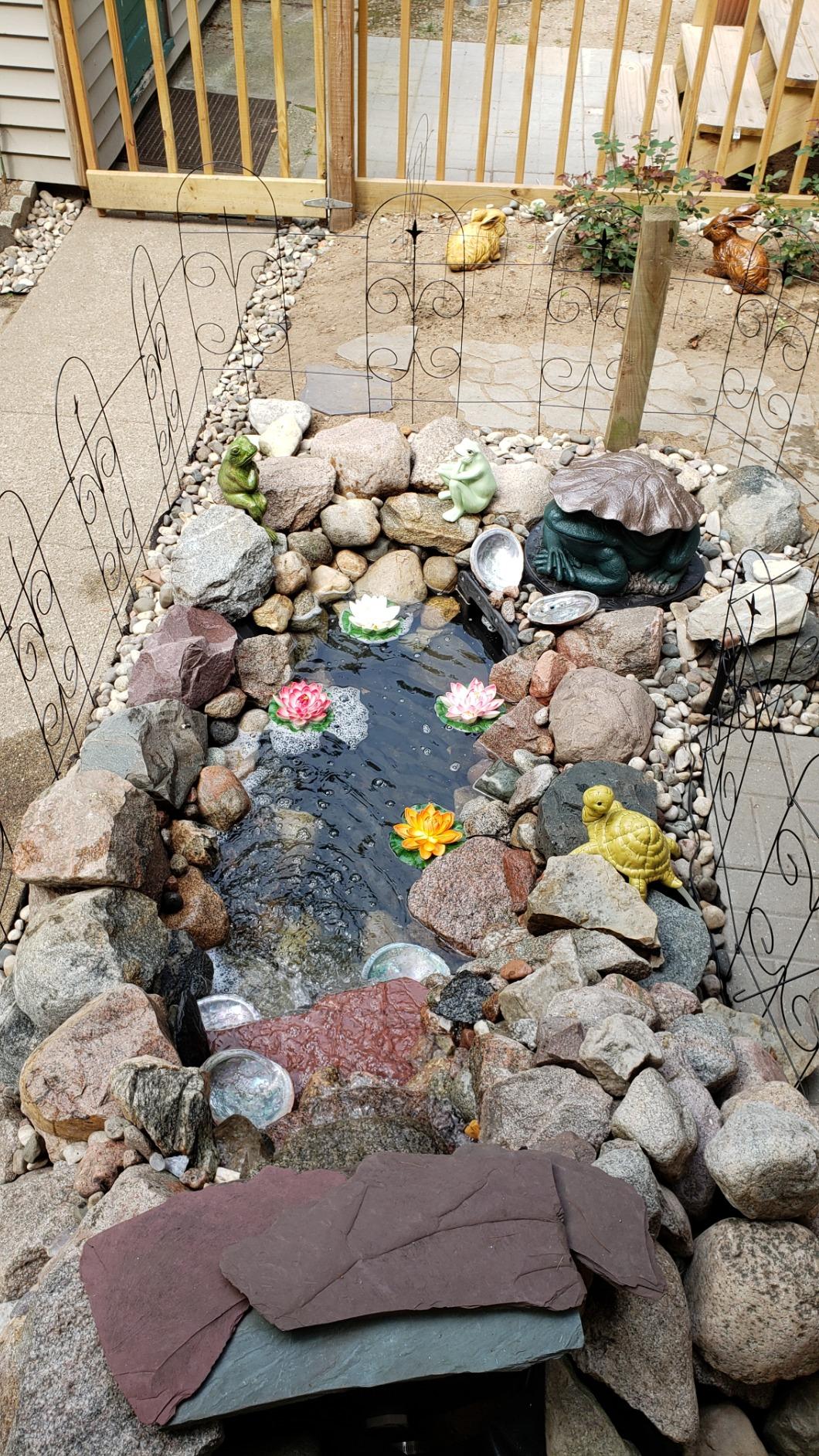 Simply Ponds 1200 GPH Water Garden Koi Pond Kit 10 x 10 Ft PVC Liner | Custom water feature, 10